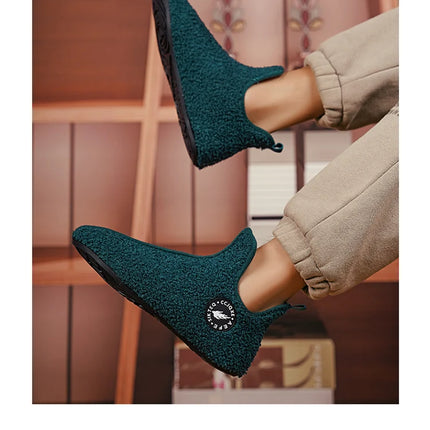 Winter Slippers Men Couples Slippers Non-slip Warm Women and Men Slipper Indoor Soft Shoes Comfortable Flat Home Cotton Shoe