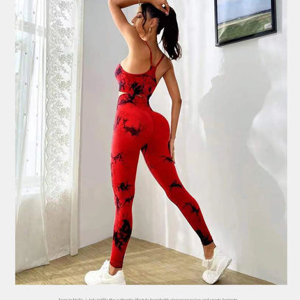 Tie Dye Yoga Women's Tracksuit Fitness Yoga Sets Sportswear Workout Bra+High Waist Leggings Gym Clothing Seamless Sports Suits