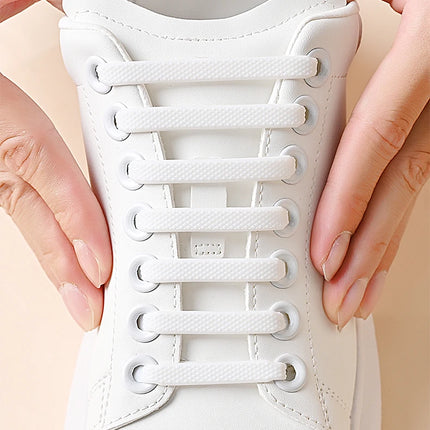 16pcs/lot Silicone Shoelaces No Tie Shoelaces 12 colors Elastic Lace Shoelace Creative Lazy Silicone Laces Rubber Lace