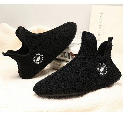 Winter Slippers Men Couples Slippers Non-slip Warm Women and Men Slipper Indoor Soft Shoes Comfortable Flat Home Cotton Shoe