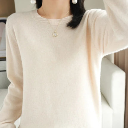 Women Sweater O-neck Autumn Winter BasicPullover Warm Casual Pulls Jumpers Korean FashionSpring Knitwear Bottoming Shirt 2023