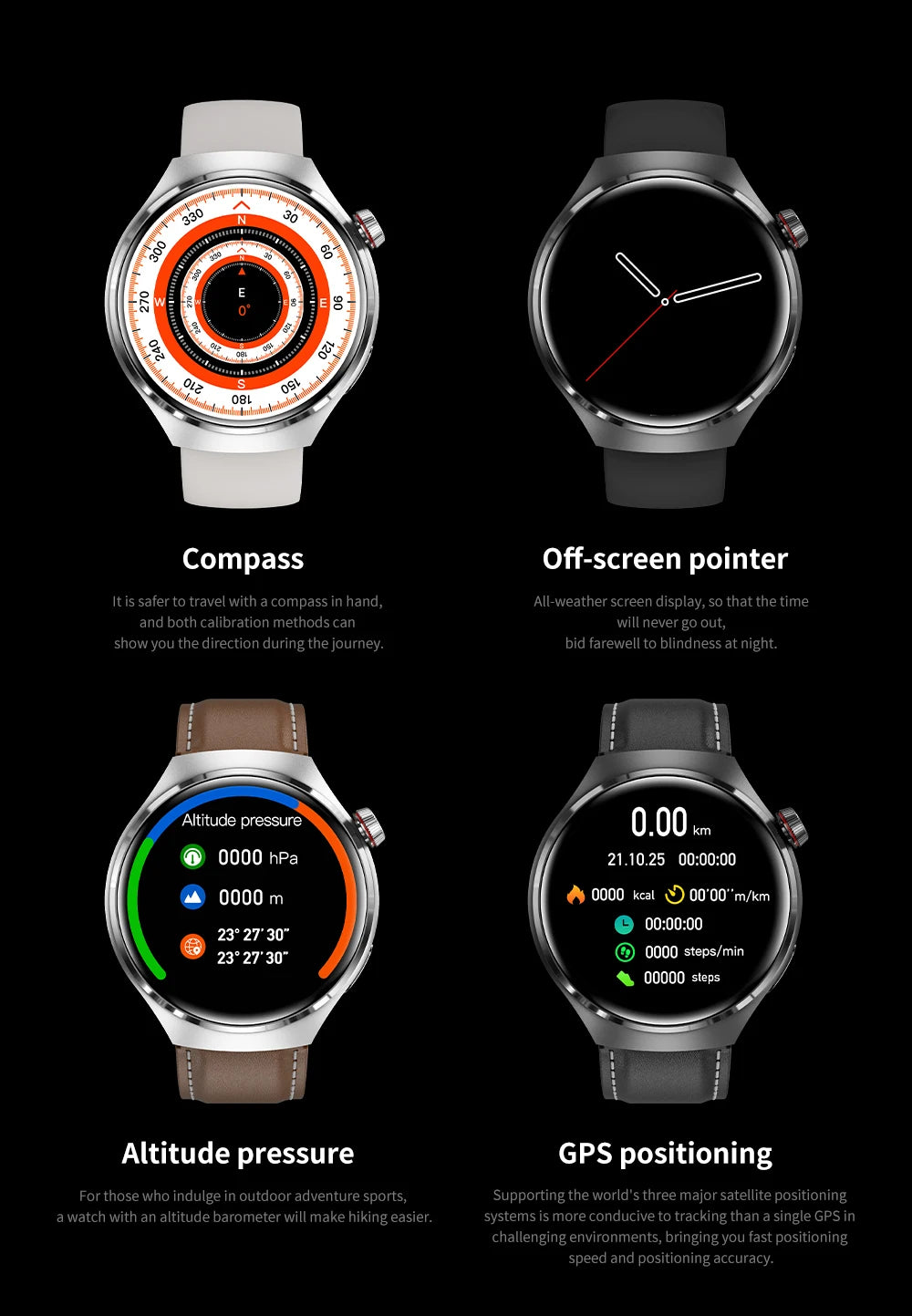 2024 New Smart Watch Heart rate Health Monitor Bluetooth Call NFC GPS Tracker IP68 Waterproof SmartWatch Men For HUAWEI GT4 Pro