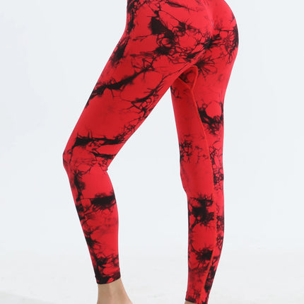 Women's Tie Dye Seamless Yoga Leggings High Waist Scrunch Butt Lifting Tights Soft&Stretchy Workout Skinny Pants
