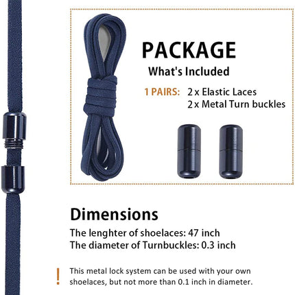 21 Colors No Tie Shoelaces Round Color Metal Lock Elastic Shoelace General For Children And Adults Sneakers Lazy Laces Unisex