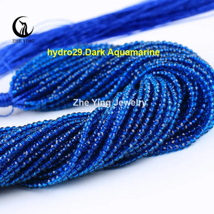 Zhe Ying 10strands/lot Tea Color Glass Beads Hydro Round Micro Faceted Crystal Loose Beads for Bracelet Necklace Accessories