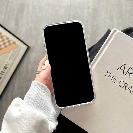 Phone Case For iPhone 16 15 14 Pro Max Plus 11 12 13 Pro 7 8 Plus XR X XS SE2 3D Suction Cup Airbag Transparent Shockproof Cover