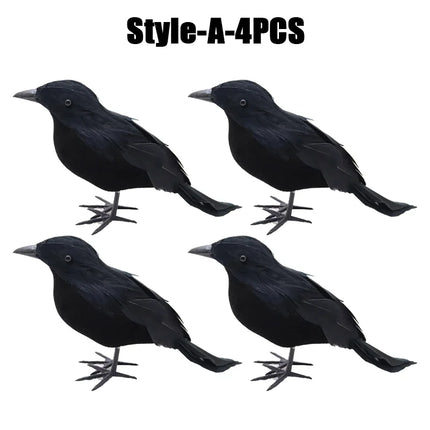Simulation Black Crow Halloween Black Crow Props Simulation Fake Bird Ghost Festival Halloween Decoration Scary Toys