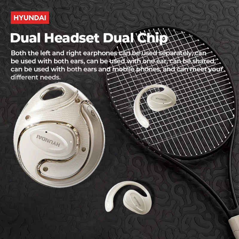 Choice HYUNDAI HY-X15Ultra OWS Wireless Bluetooth 5.4 Headphones with Mic 15h Long Battery Life Hifi Sound For Sport Gaming