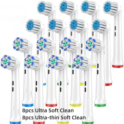 16/20PCS Brush Head nozzles for Oral B Electric Toothbrush Replacement Head Refill Sensitive Floss Cross Action for Oralb