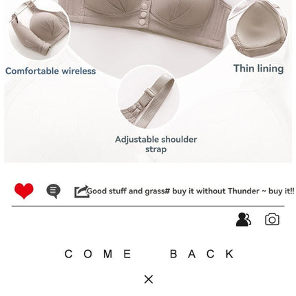 New Large Size Front Buckle Sexy Push up WOMEN'S Bra Adjustable Thin Cup Breathable Comfortable Middle-aged Mom Ladies Underwear