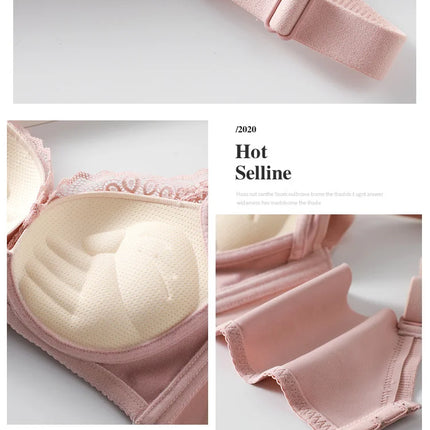 8cm Thickened Non-empty Cup Underwear Small Chest Gather Anti-sagging Hand-cup Bra Adjustable Bra Women
