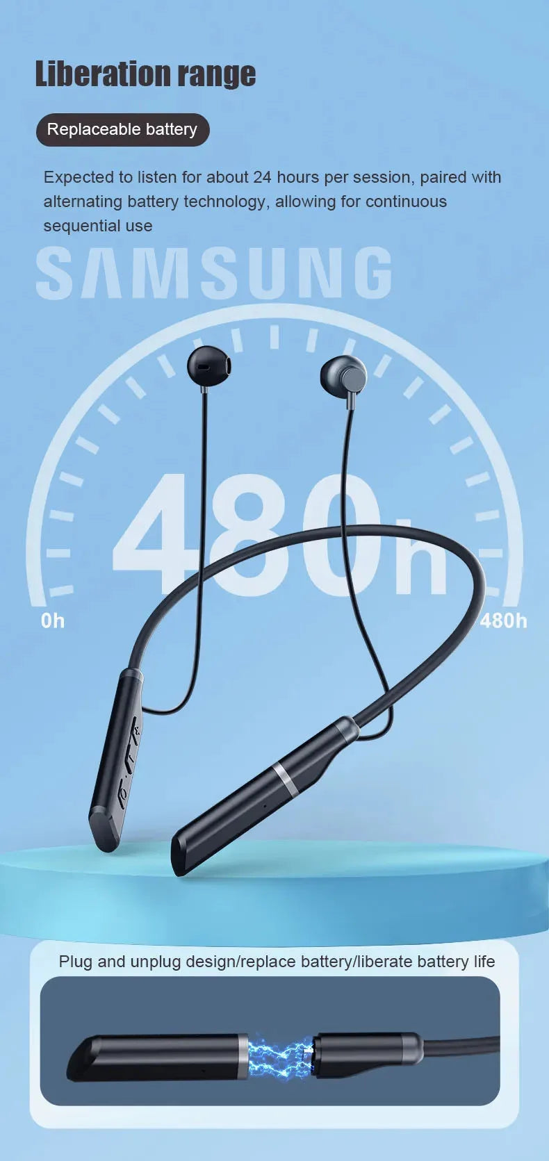 100% Original For CB&JBL B998 wireless Headphone Bluetooth 5.3 MagneticNeckband Earphones Neck Sports Headset long endurance