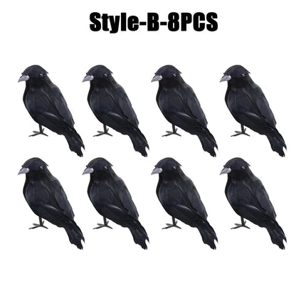 Simulation Black Crow Halloween Black Crow Props Simulation Fake Bird Ghost Festival Halloween Decoration Scary Toys