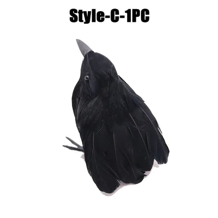 Simulation Black Crow Halloween Black Crow Props Simulation Fake Bird Ghost Festival Halloween Decoration Scary Toys