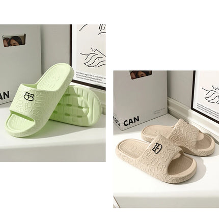 Summer Women Slippers Bathroom Platform Non-Slip Home Bear Cartoon Flip Flops Beach Women Slipper Sandals Slides Indoor Outdoor