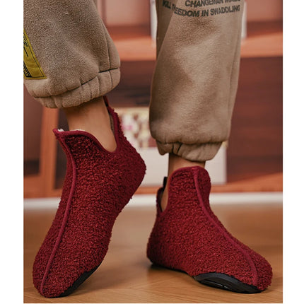 Winter Slippers Men Couples Slippers Non-slip Warm Women and Men Slipper Indoor Soft Shoes Comfortable Flat Home Cotton Shoe