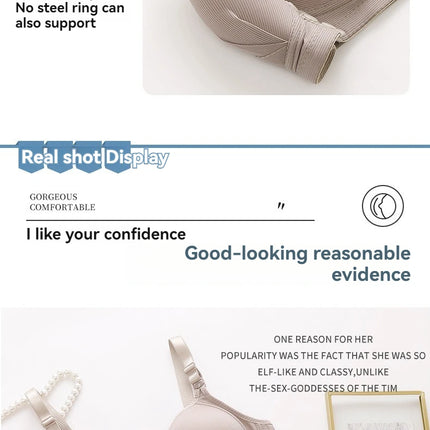 New Large Size Front Buckle Sexy Push up WOMEN'S Bra Adjustable Thin Cup Breathable Comfortable Middle-aged Mom Ladies Underwear