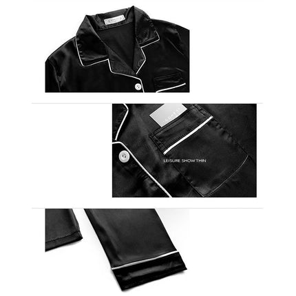 Pajamas Sets for Women 2024 Sexy Silk Women Pijama Sets Sleepwear Long-sleeve Cardigan Set Female Ice Silk Pyjamas Home Clothing