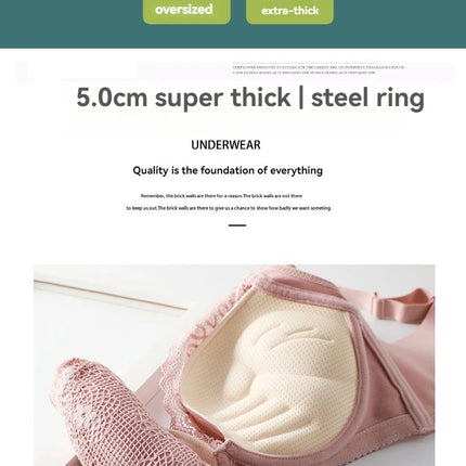 8cm Thickened Non-empty Cup Underwear Small Chest Gather Anti-sagging Hand-cup Bra Adjustable Bra Women