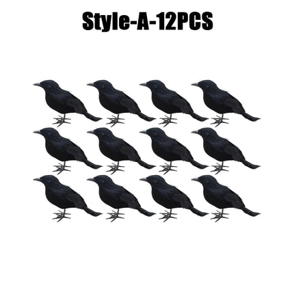 Simulation Black Crow Halloween Black Crow Props Simulation Fake Bird Ghost Festival Halloween Decoration Scary Toys