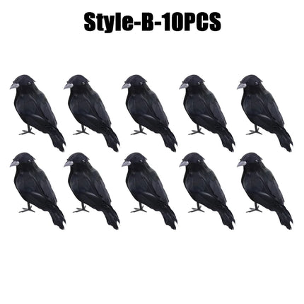 Simulation Black Crow Halloween Black Crow Props Simulation Fake Bird Ghost Festival Halloween Decoration Scary Toys
