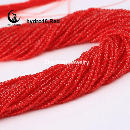 Zhe Ying 10strands/lot Tea Color Glass Beads Hydro Round Micro Faceted Crystal Loose Beads for Bracelet Necklace Accessories