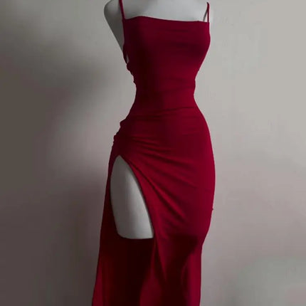 2024 explosive new dress summer high sensibility halter strap Spice Girl bag hip dress