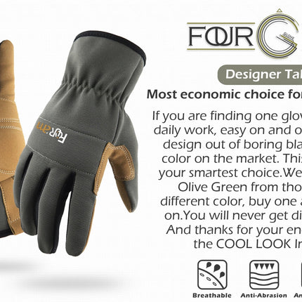 High Performance Multi-Purpose Light Duty Work Gloves For Men&Women Breathable & High Dexterity Touch Screen Excellent Grip