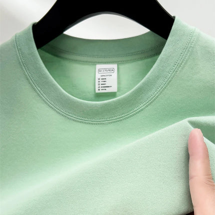 100% pure cotton summer high-end brand men's short sleeve round neck fashionable style half sleeved top breathable T-shirt