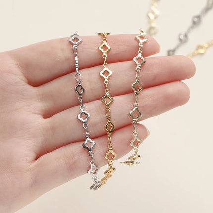 1Meter/Pack 5.5MM 14/18K Gold Plated Brass Rhombus Chain For Jewelry Making Necklace Bracelets Chain Jewelry Making Supplies