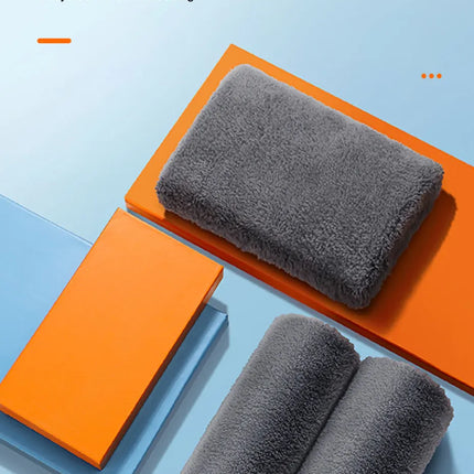 SEAMETAL 40X100CM Car Wash Towel Coral Velvet Microfiber Clean Cloth No Hemming Thickened Soft High Absorbent Car Washing Towels
