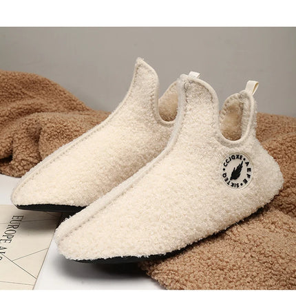 Winter Slippers Men Couples Slippers Non-slip Warm Women and Men Slipper Indoor Soft Shoes Comfortable Flat Home Cotton Shoe
