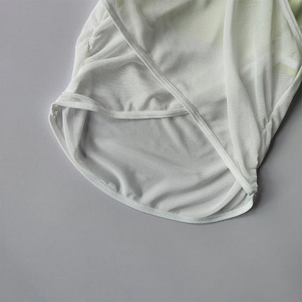 Sexy Mesh Slimming Yoga Suit for Women Gathering Together Sports Bra Fake Two Pieces of Quick Drying Training Pilates Cover Up