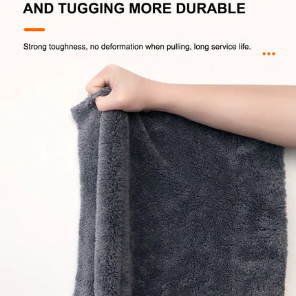 SEAMETAL 40X100CM Car Wash Towel Coral Velvet Microfiber Clean Cloth No Hemming Thickened Soft High Absorbent Car Washing Towels