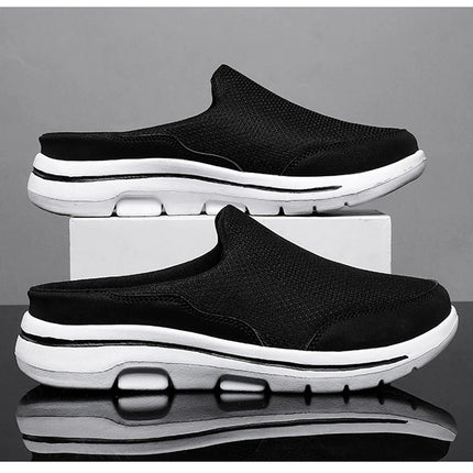 2024 Summer new breathable mesh shoes outdoor non-slip walking shoes comfortable sandals men half slippers casual loafers 35-48