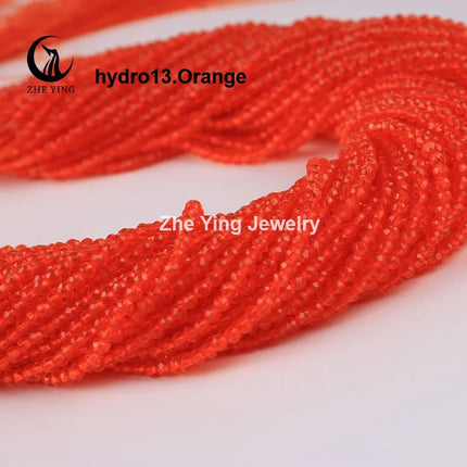 Zhe Ying 10strands/lot Tea Color Glass Beads Hydro Round Micro Faceted Crystal Loose Beads for Bracelet Necklace Accessories