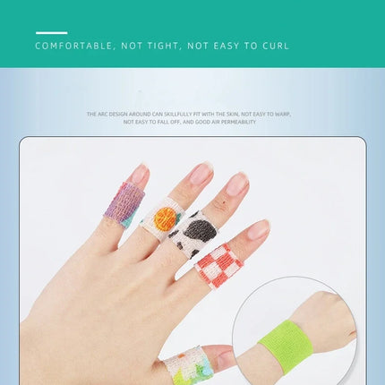 10 Rolls Athletic Wrap Tape Self Adhesive Elastic Bandage Elastoplast Sports Protector Knee Finger Shoulder Tattoo Accessories