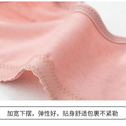 3Pcs/Set Women Lingerie Bra Cotton Wire Free Front Closure Bralette Confortable Underwear Widened Shoulder Straps U-shaped Back