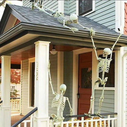 40/90cm Halloween Skeletons Fake Full Body Skull Bones Movable Halloween Party Decor for Home Bar Haunted House Horror Props