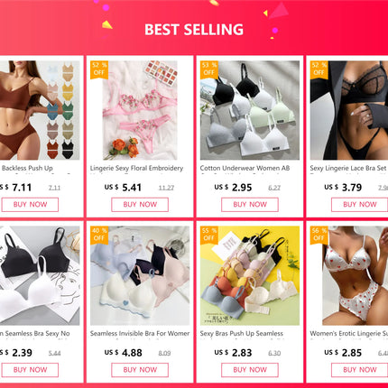 Women Seamless Bra Sexy No Wire Push Up Underwear Girls Students Breathable Thin 10 Colors Bras Female's Bra Breathable Gathered