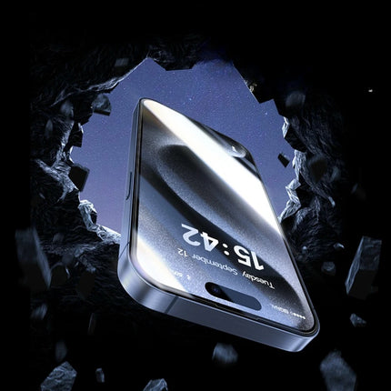 2Pcs Tempered Glass Easy install For iPhone 15 Pro Max 14Pro Full Cover Screen Protector Dust Free Installation For iPhone 15Pro