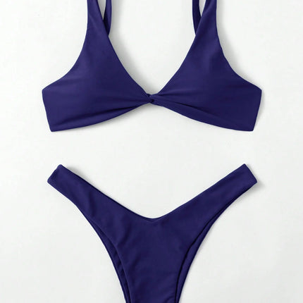 ZTVitality Solid Tie Sexy Bikini 2021 Hot Sale Padded Bra High Leg Bandage Push Up Bikini Set Brazilian Swimsuit Women Swimwear