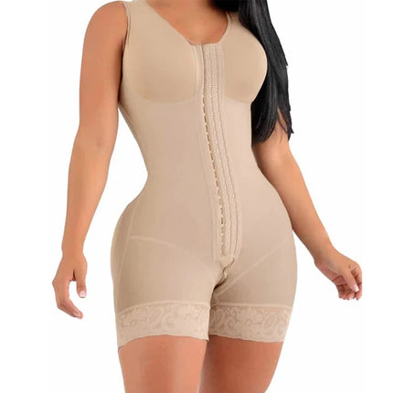 Fajas Shapewear High Compression Bodysuit Girdles with Brooches Bust for Daily and Post-Surgical Use Slimming Sheath Belly Women