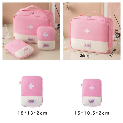 3 Pcs/set Portable Medical Storage Bag Camping Emergency First Aid Kit Organizer Home Outdoor Travel Bag