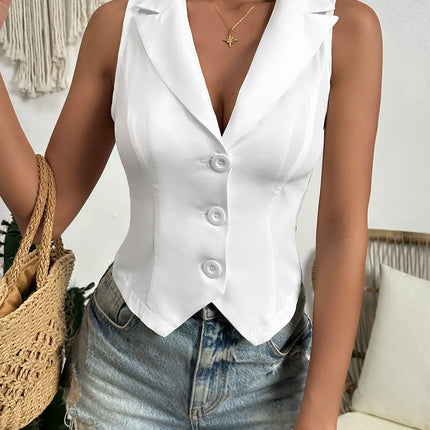 2024 spring new women's fashion Europe and the United States style casual slim vest vest vest