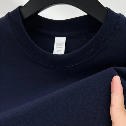 100% pure cotton summer high-end brand men's short sleeve round neck fashionable style half sleeved top breathable T-shirt