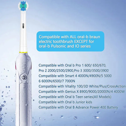Toothbrush Head Compatible with Oral b Braun Electric Toothbrush, Precision Replacement Brush Heads for Pro Smart Genius, Effici