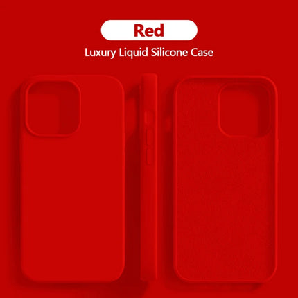 Original For iPhone 15 14 13 12 11 Pro Max Mini Case Liquid Silicone Soft Cover XR X XS 8 Plus Shockproof Protective Phone Cases