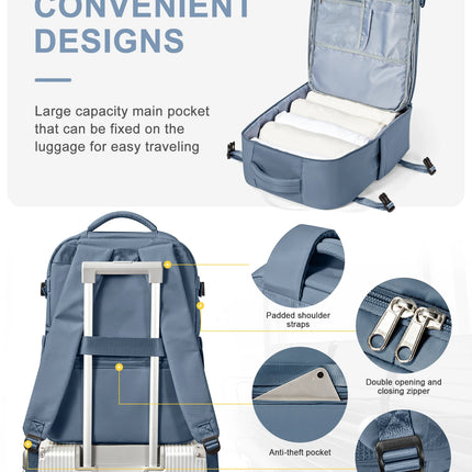 Laptop Bag Travel Backpack for Women Large Capacity Easyjet Carry-Ons 45x36x20 Backpack Ryanair 40x20x25, Men's Cabin Backpack