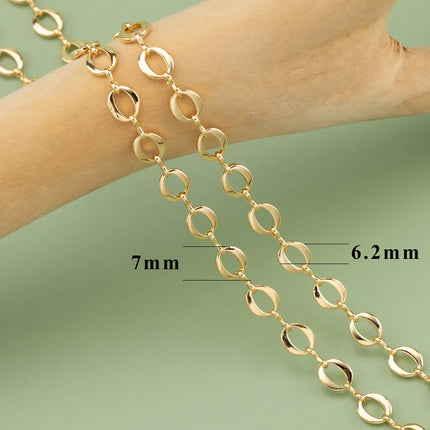 YEGUI C77,diy chain,18k gold rhodium plated,copper,pass REACH,nickel free,jewelry making,charms,diy bracelet necklace,1m/lot